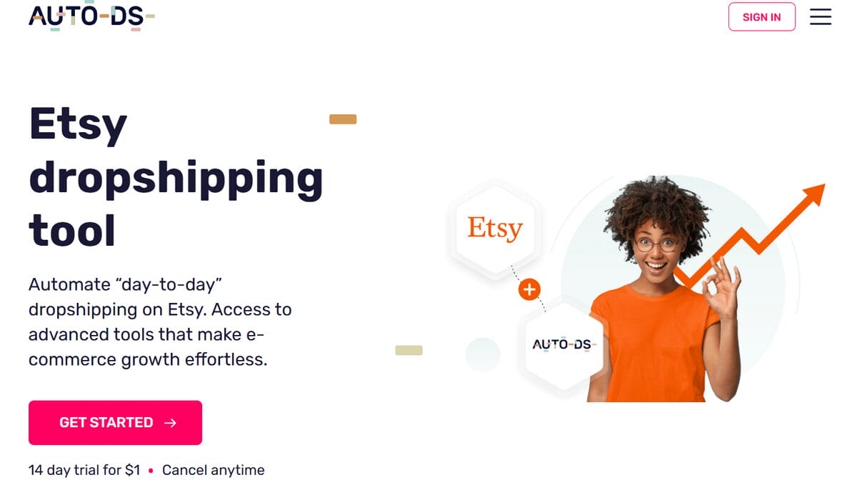 AutoDS automation platform for dropshipping jewelry on Etsy