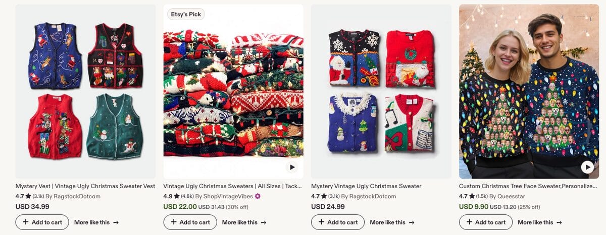 Ugly Christmas Sweater, one of the best Q4 dropshipping products