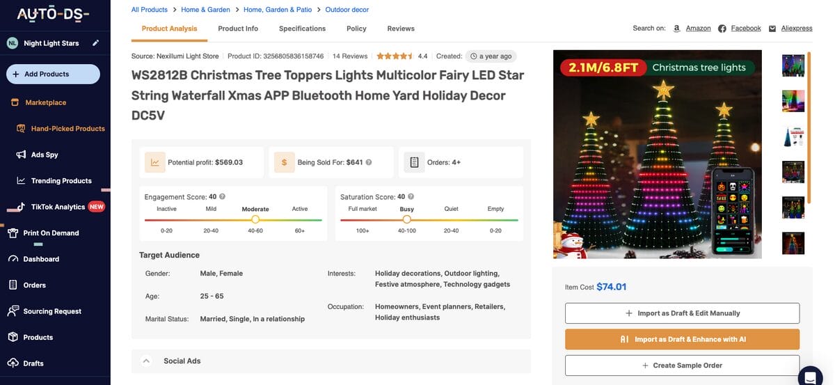 Music-Synced Smart LED Lights, one of the best Q4 dropshipping products