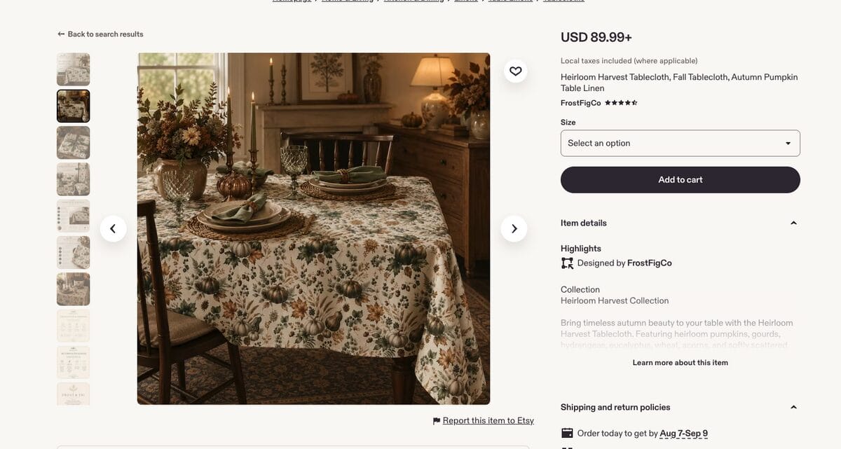Fall Harvest Table Décor Sets, one of the best Q4 dropshipping products