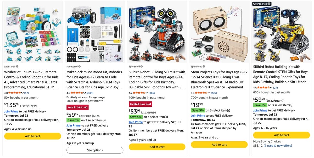 STEM Building And Coding Kits, one of the best Q4 dropshipping products