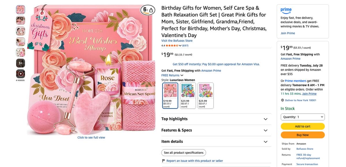 Skincare And Self-Care Gift Sets, one of the best Q4 dropshipping products