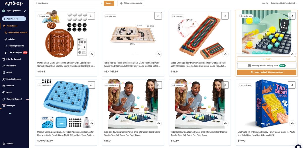 Family Board And Card Games, one of the best Q4 dropshipping products