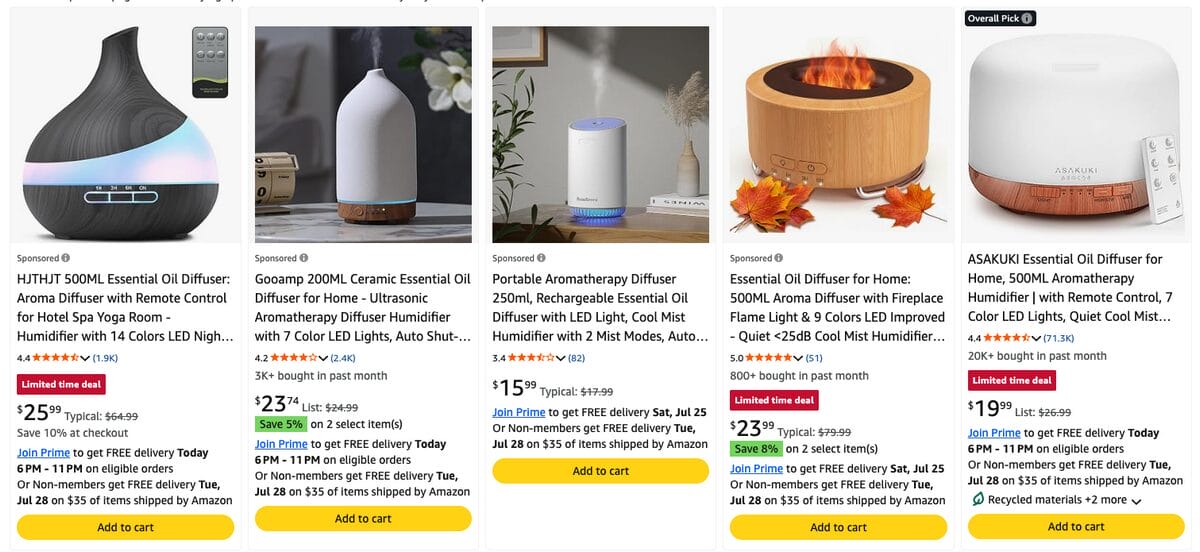 LED Essential Oil Diffusers, one of the best Q4 dropshipping products