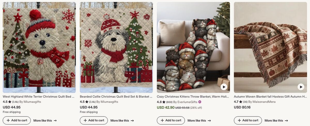 Cozy Pet Beds And Holiday Blankets, one of the best Q4 dropshipping products