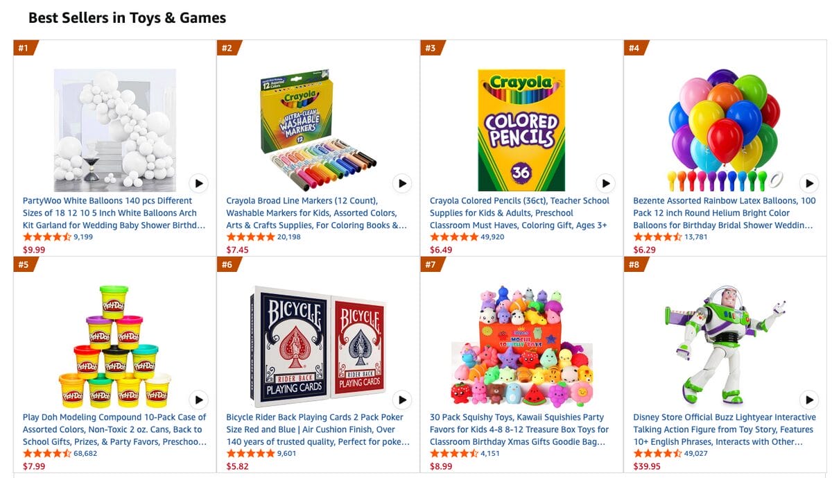 Amazon Best Sellers to find Q4 dropshipping products