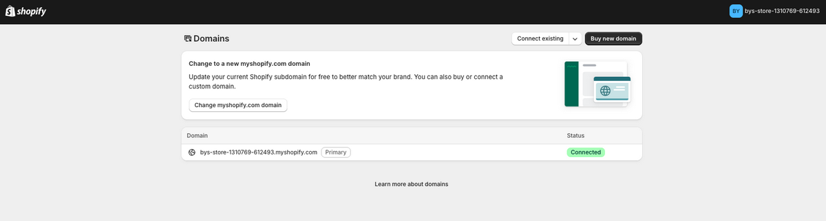 Connect a domain on Shopify
