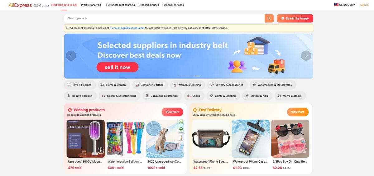 AliExpress Dropshipping Center for Shopify dropshipping