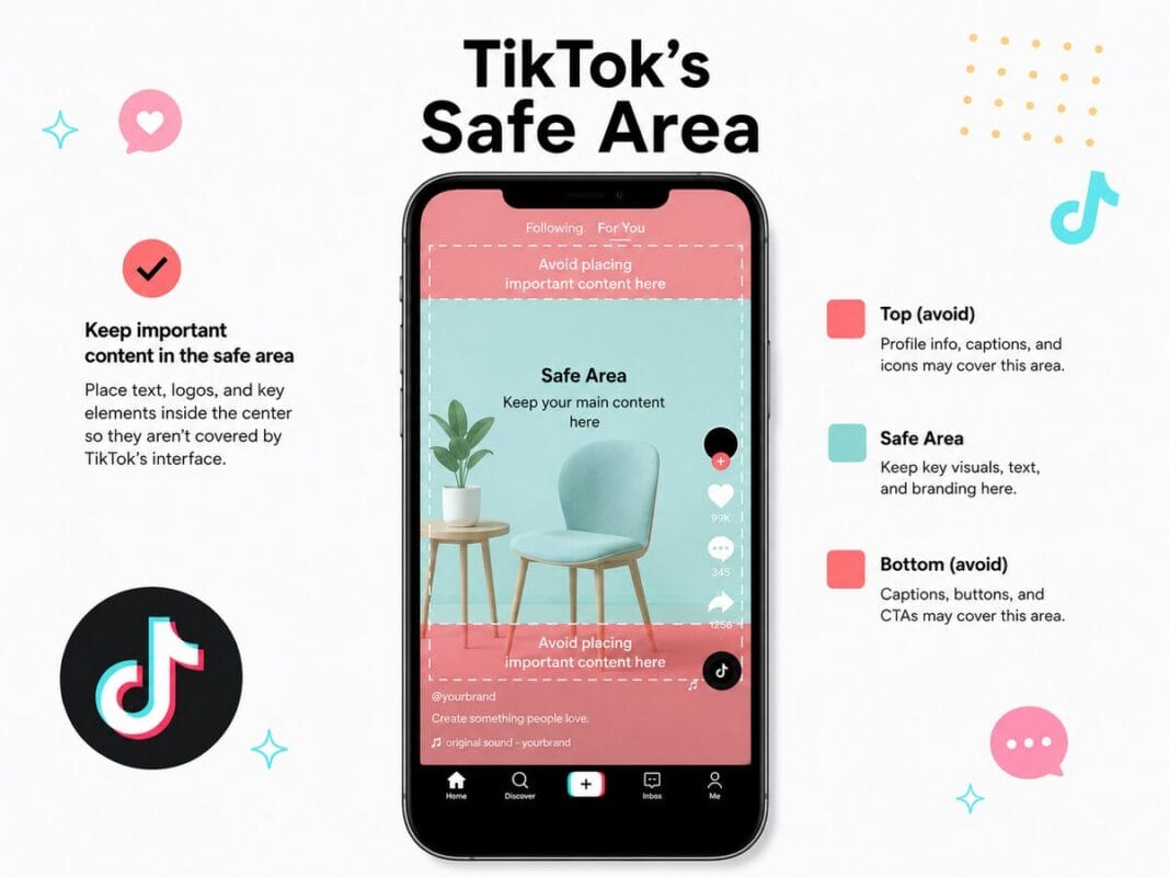 TikTok safe area for TikTok ads
