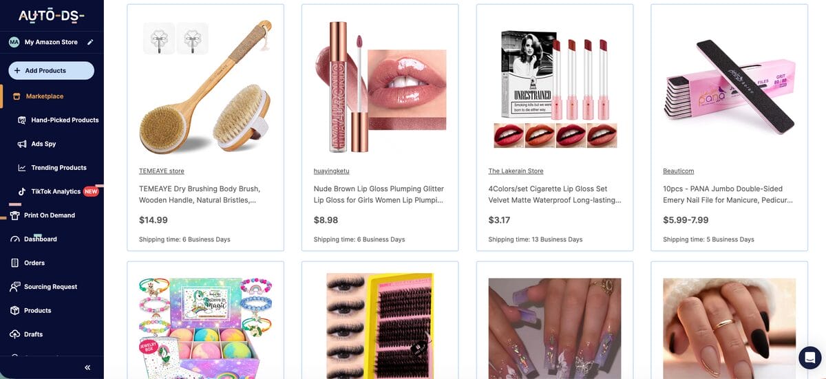 Beauty and personal care TikTok dropshipping products