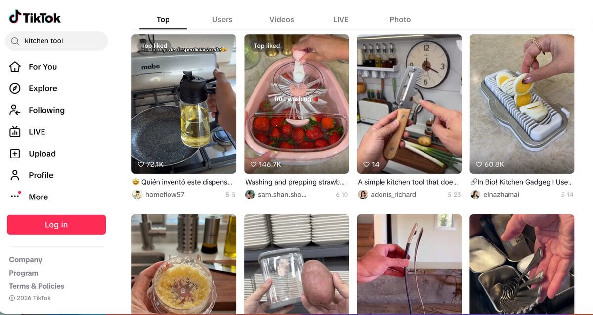 Home, kitchen, and CleanTok products