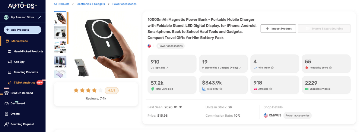 Tech and phone accessories for dropshipping on tiktok