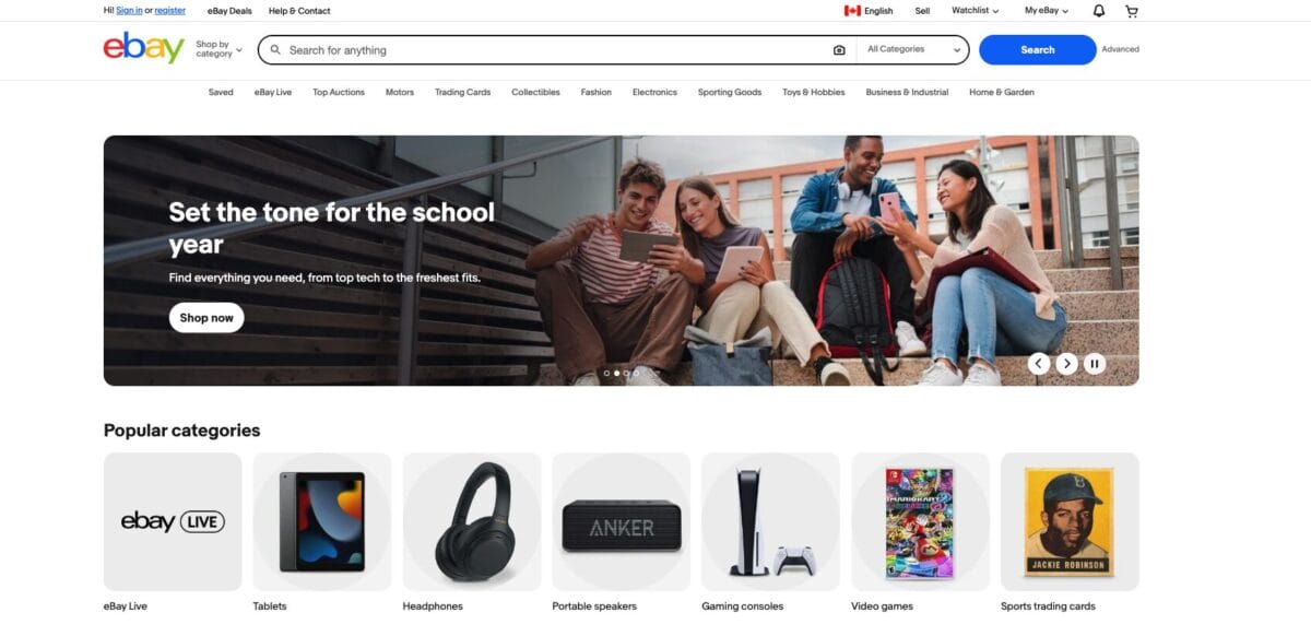 eBay Canada for dropshipping