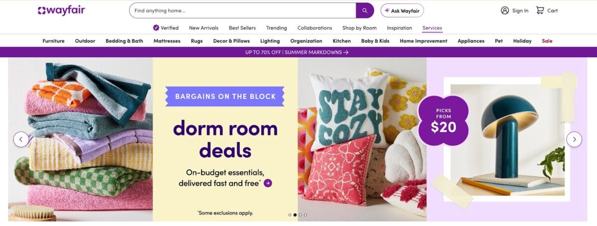 Wayfair Canada for dropshipping