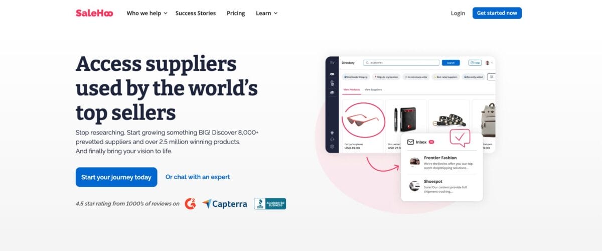 SaleHoo, one of Shopify dropshipping suppliers