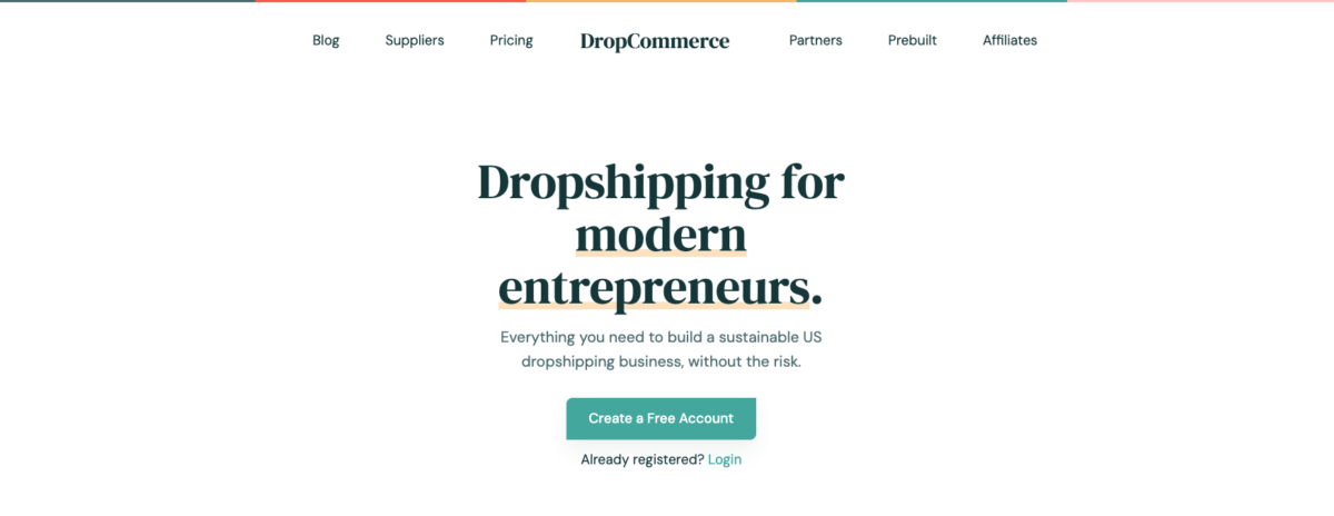 DropCommerce, one of Shopify dropshipping suppliers
