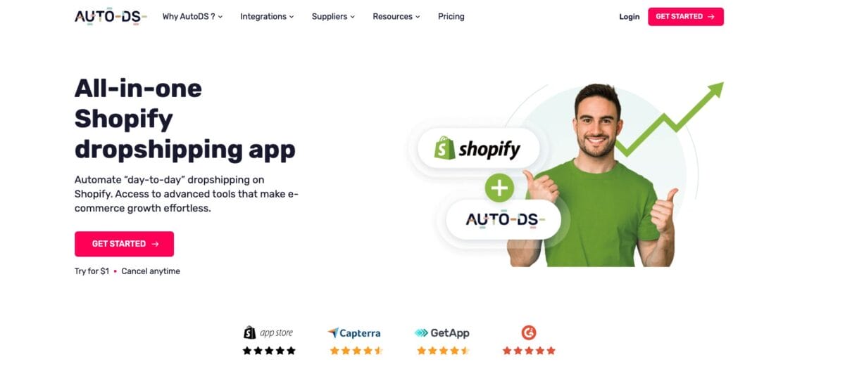 AutoDS for Shopify dropshipping suppliers