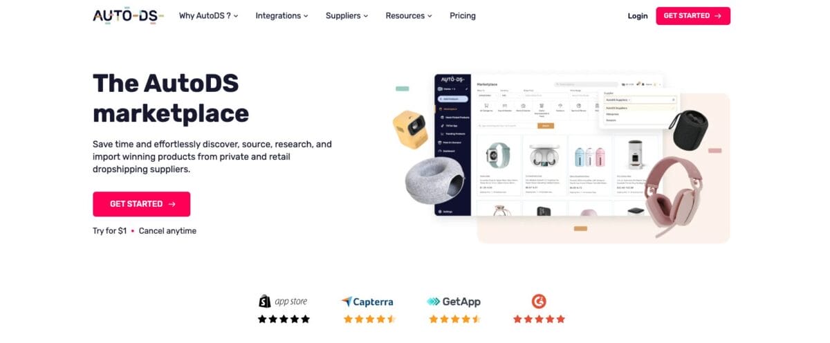 AutoDS Marketplace, the best Shopify dropshipping supplier