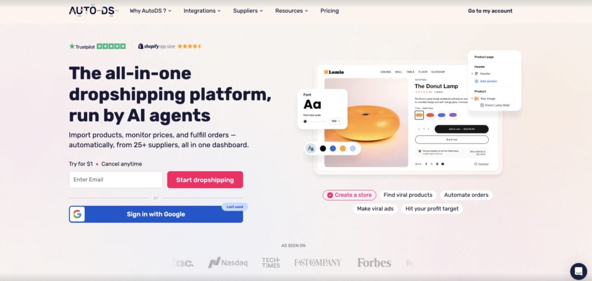 AutoDS, the all-in-one dropshipping platform for selling on Shopify