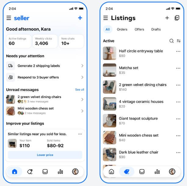 Facebook Seller app features for dropshippers