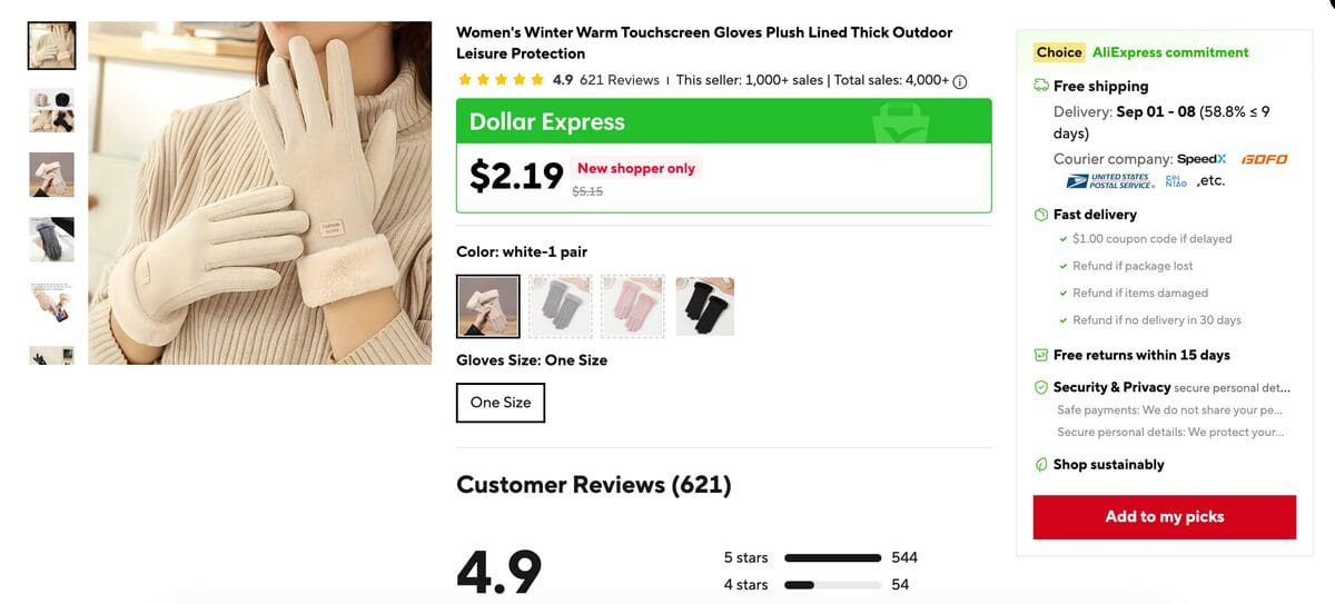 Touchscreen Thermal Gloves AliExpress Dropshipping