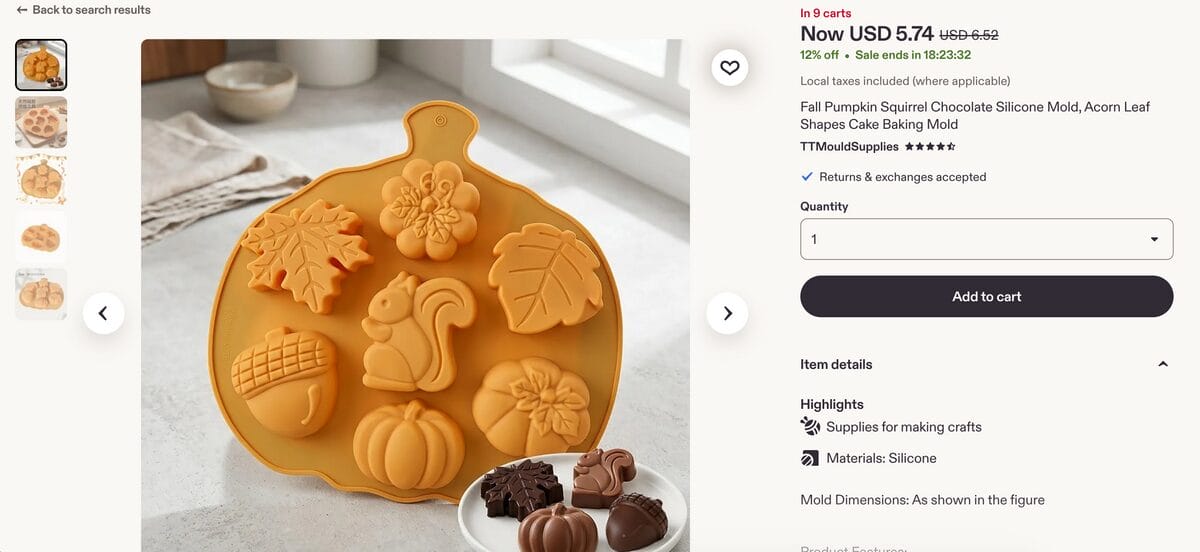 Etsy's Autumn-Themed Silicone Candle Molds For Autumn Dropshipping