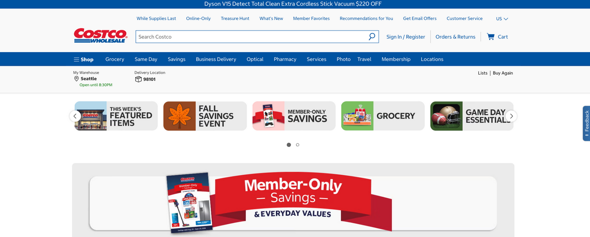 Costco, one of the top Etsy dropshipping suppliers