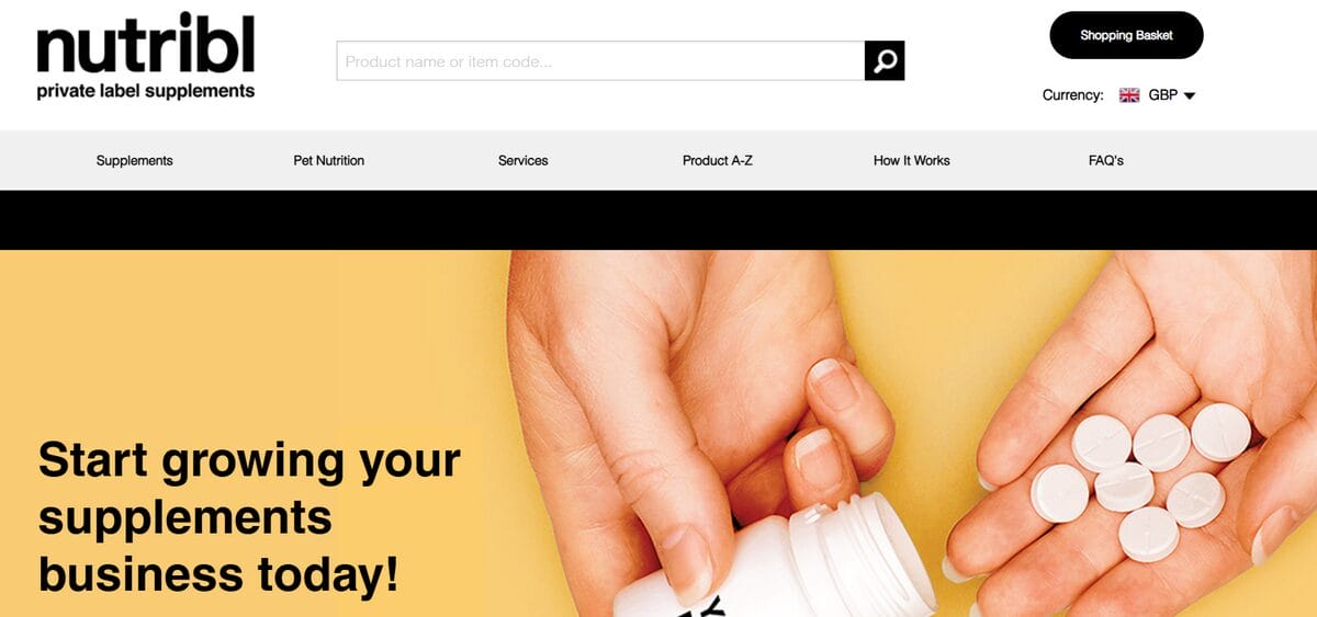 Nutribl homepage