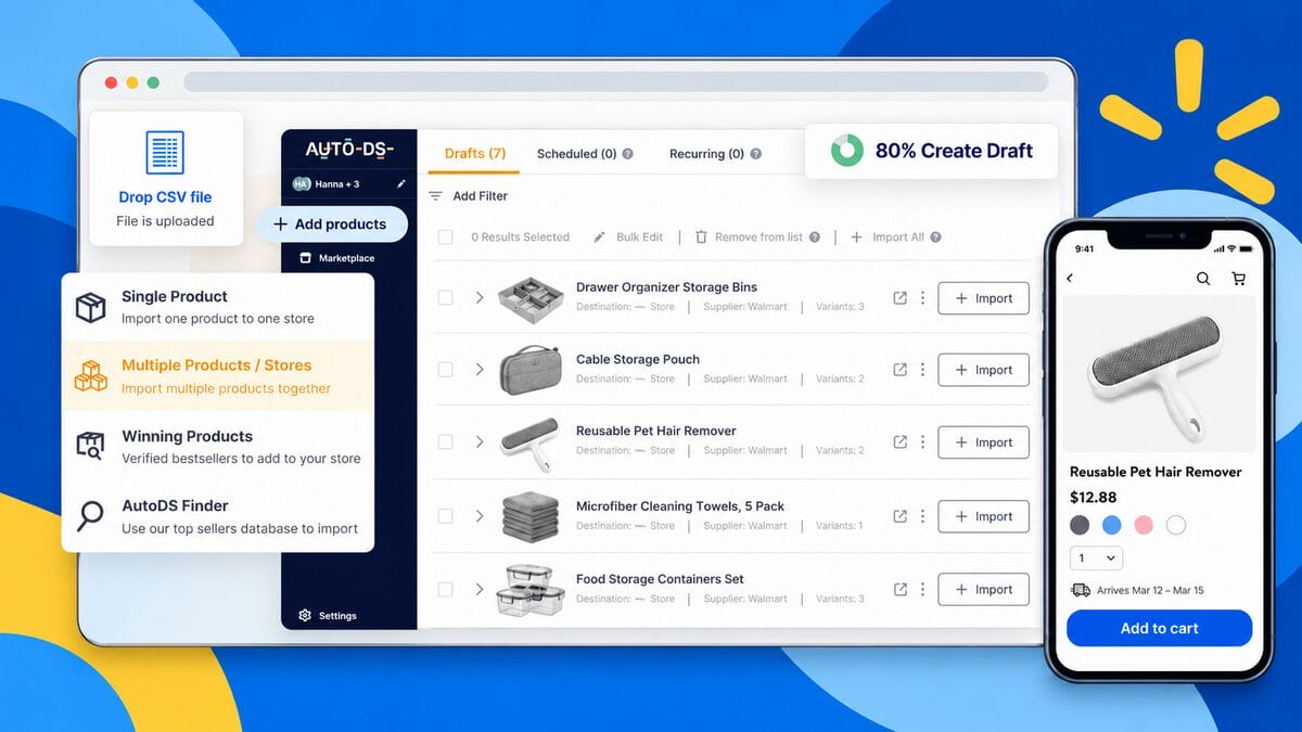 Import Walmart Products with AutoDS Product Importer Feature