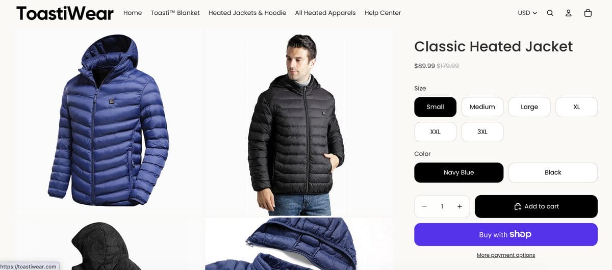 Heated Winter Jacket Website seller website review