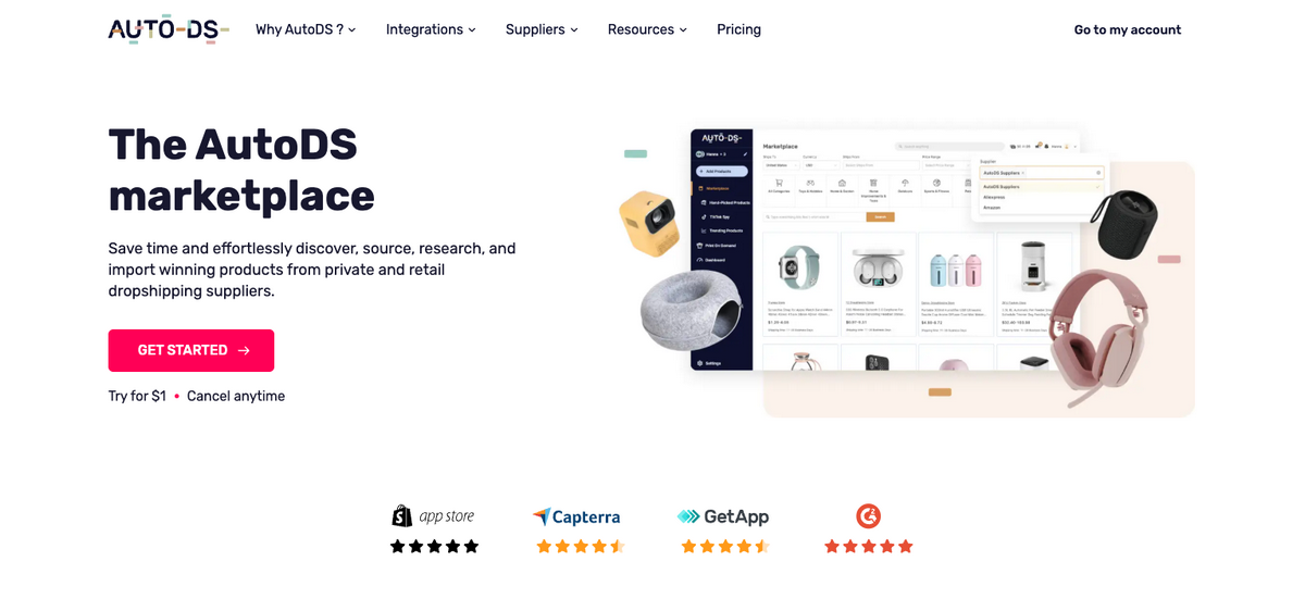 AutoDS, the best Canadian dropshipping supplier