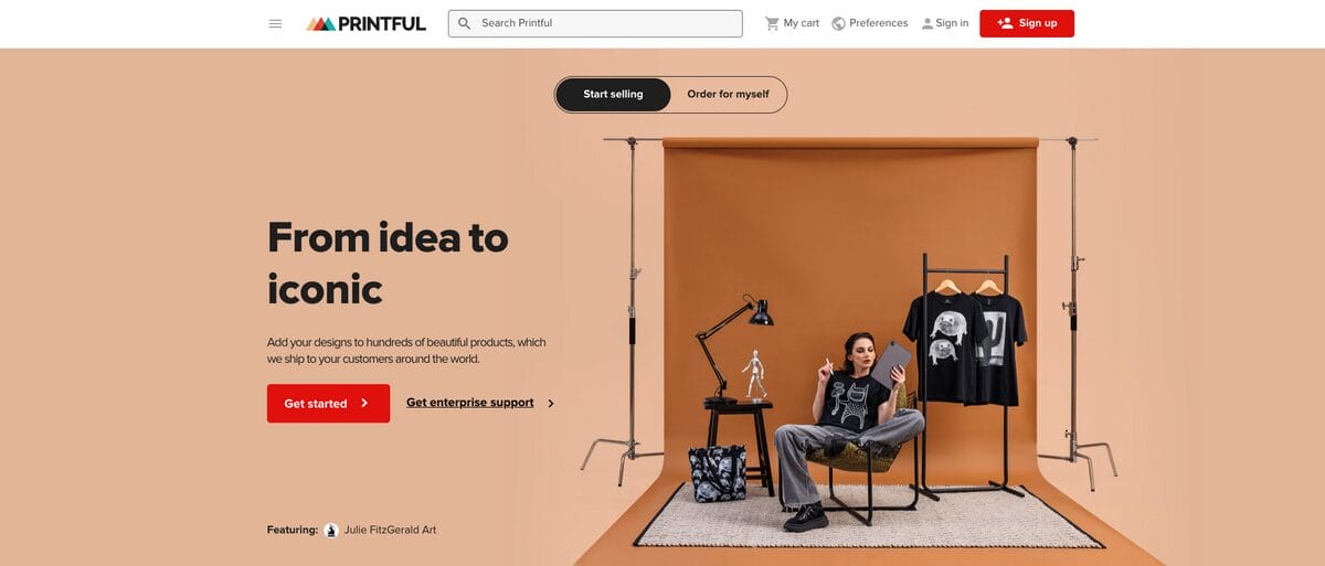 Printful, one of the best Canadian dropshipping suppliers