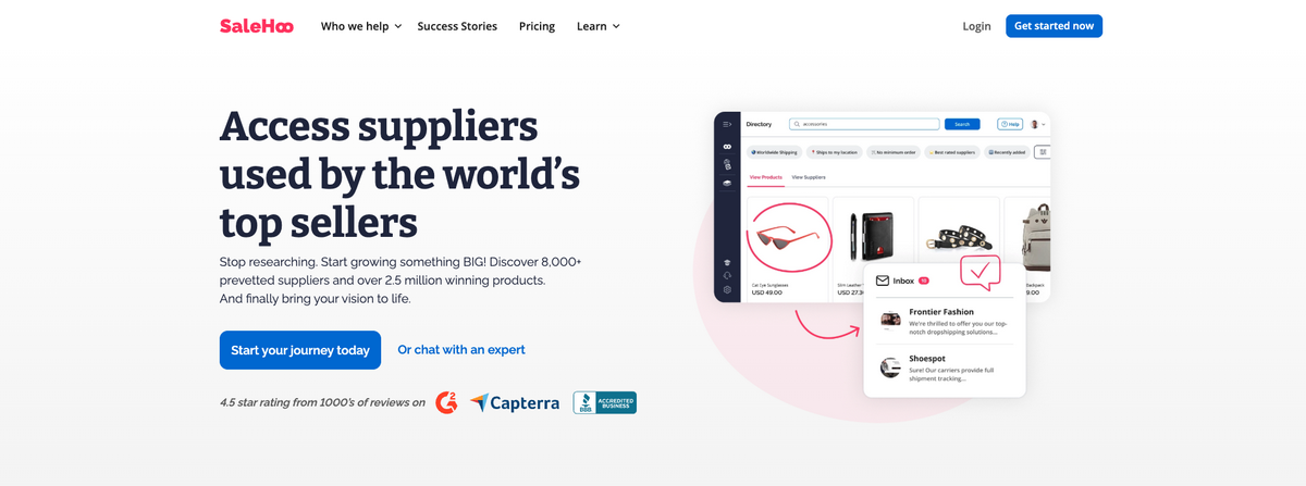 SaleHoo, one of the best Canadian dropshipping suppliers