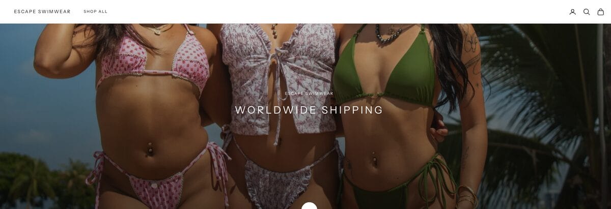 Escape Swimwear, one of the best Canadian dropshipping suppliers