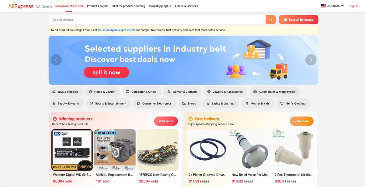 AliExpress Dropshipping Center, one of the best Amazon dropshipping software