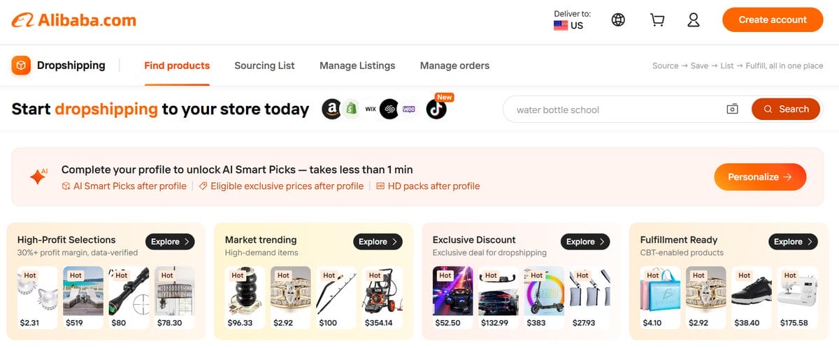 AliBaba private label dropshipping supplier