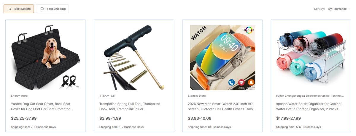 AutoDS marketplace product research sections for private label dropshipping