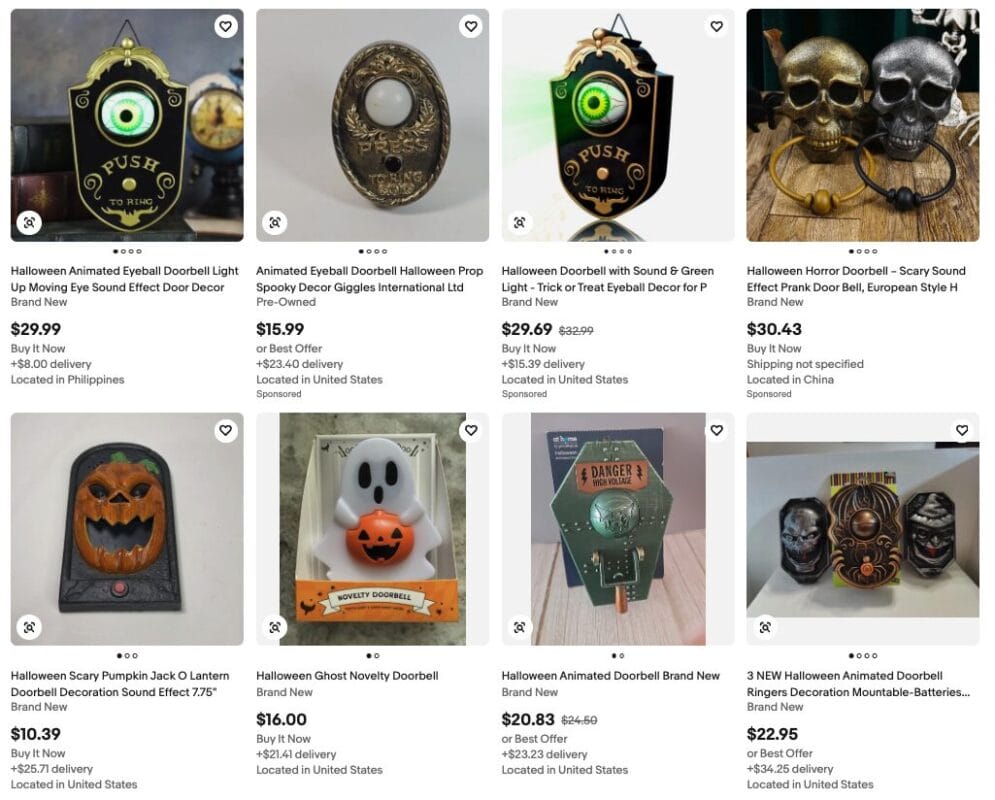 Halloween Sound-Effect Doorbells, one of the best Halloween dropshipping products