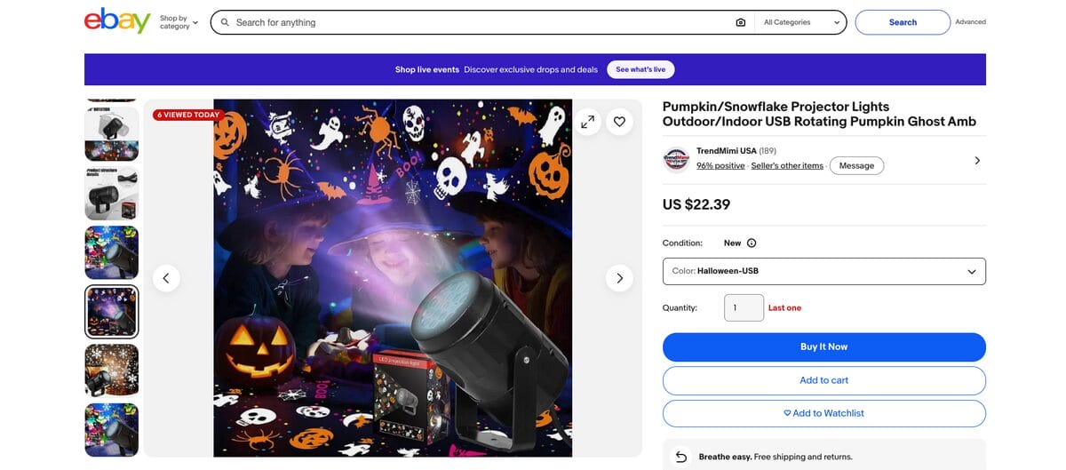 Pumpkin Carving Projectors, one of the best Halloween dropshipping products