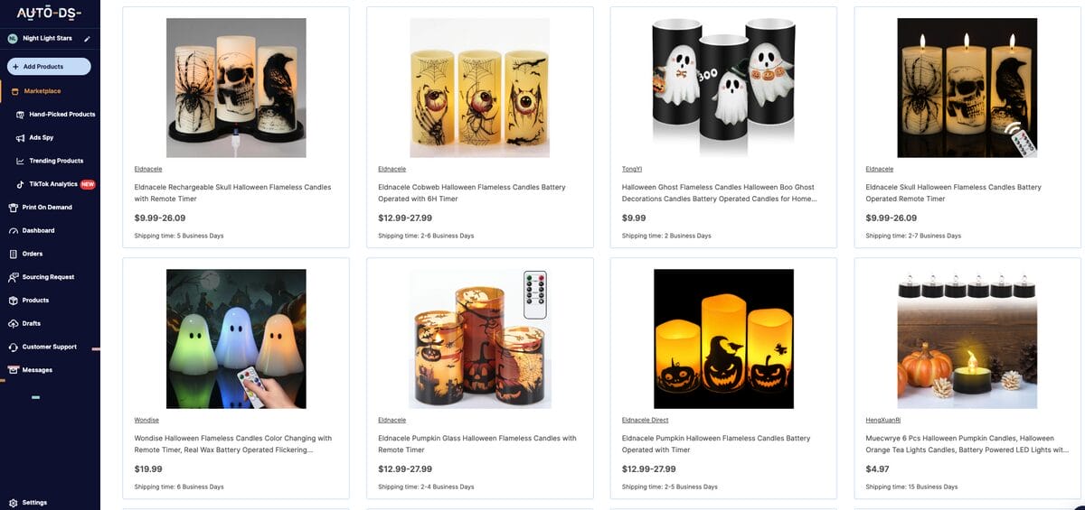 Halloween Flameless Candles, one of the best Halloween dropshipping products