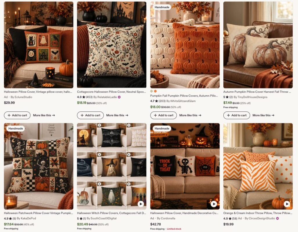Halloween Pillow Covers, one of the best Halloween dropshipping products