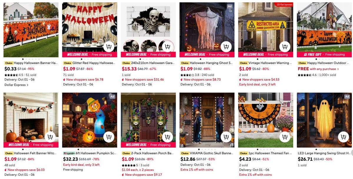 Halloween Porch Banners, one of the best Halloween dropshipping products