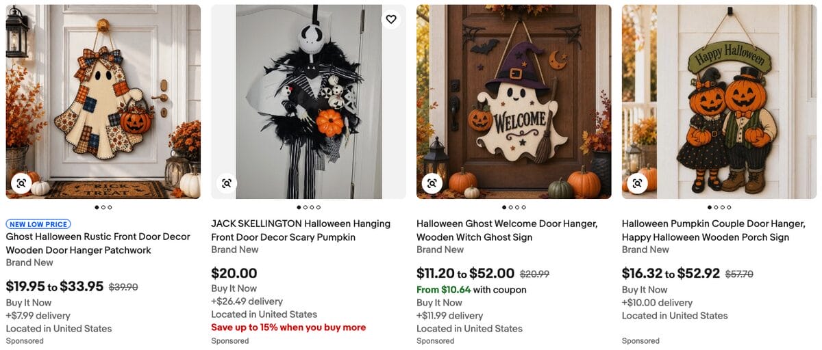 Halloween Door Hangers, one of the best Halloween dropshipping products