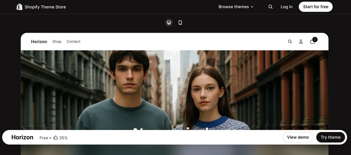 Horizon Free Shopify Theme
