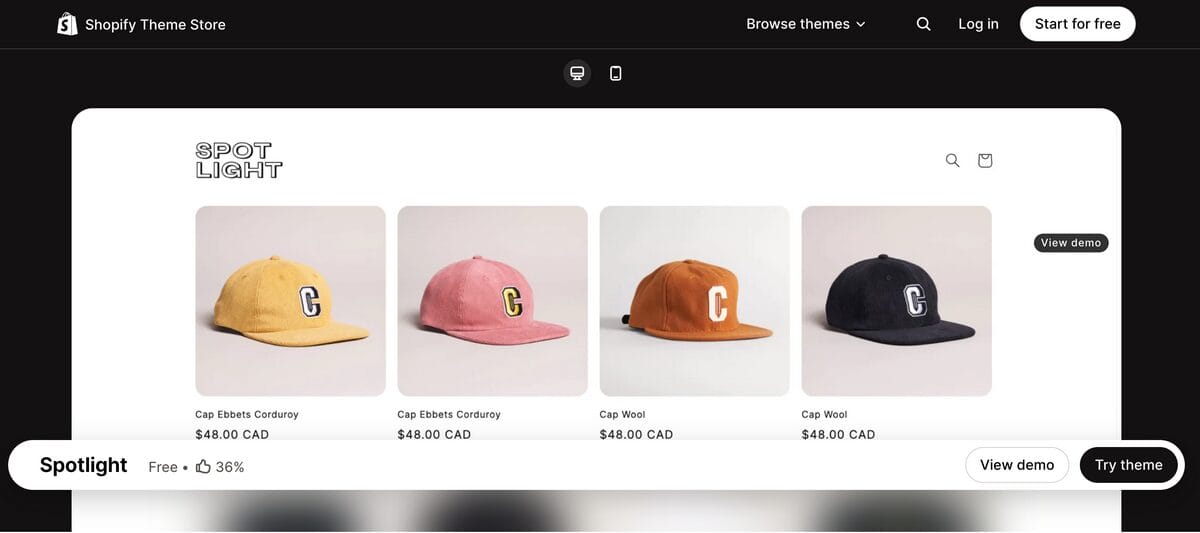Spotlight Free Shopify Theme