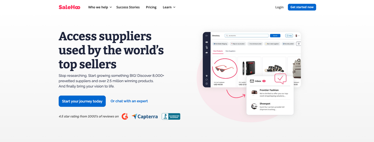 SaleHoo for finding UK dropshipping suppliers