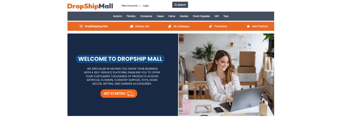 DropShipMall for finding UK dropshipping suppliers
