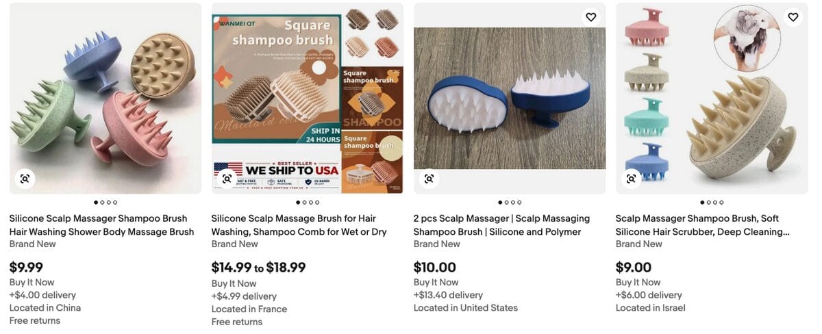 Silicone Scalp-Massaging Shampoo Brush, one of the best Chinese Bachelor Day products