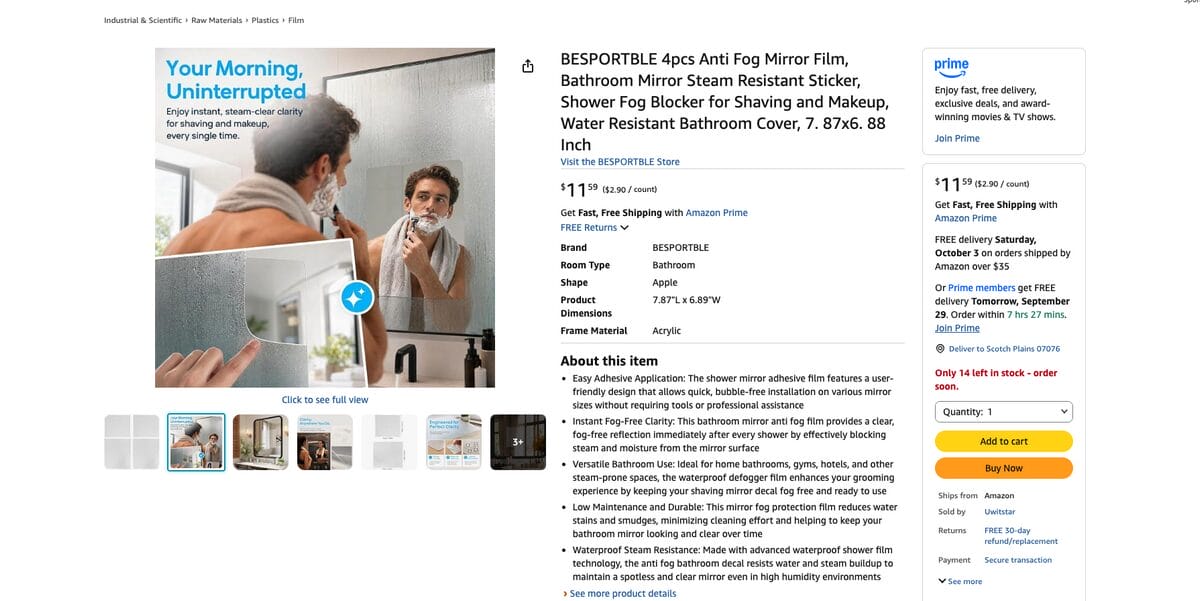 Anti-Fog Bathroom Mirror Film, one of the best Chinese Bachelor Day products
