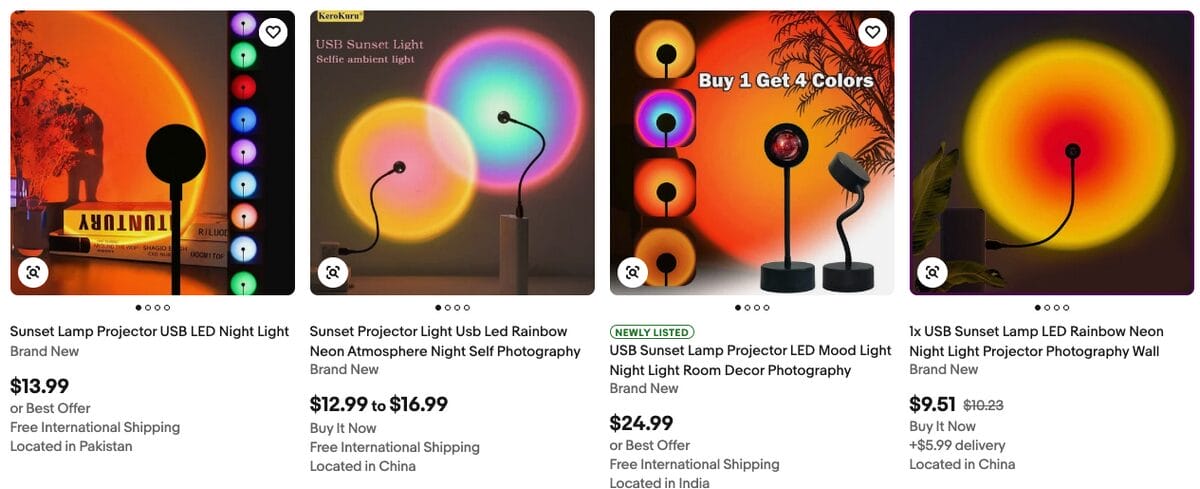 Sunset-Effect LED Projector Lamp, one of the best Chinese Bachelor Day products